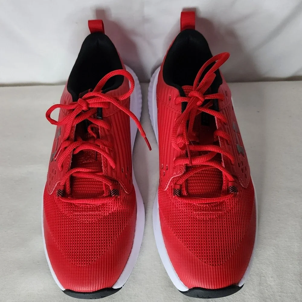 Under Armour Charged Pursuit 3 Red Black Running Shoes Mens 8.5 3026017-601